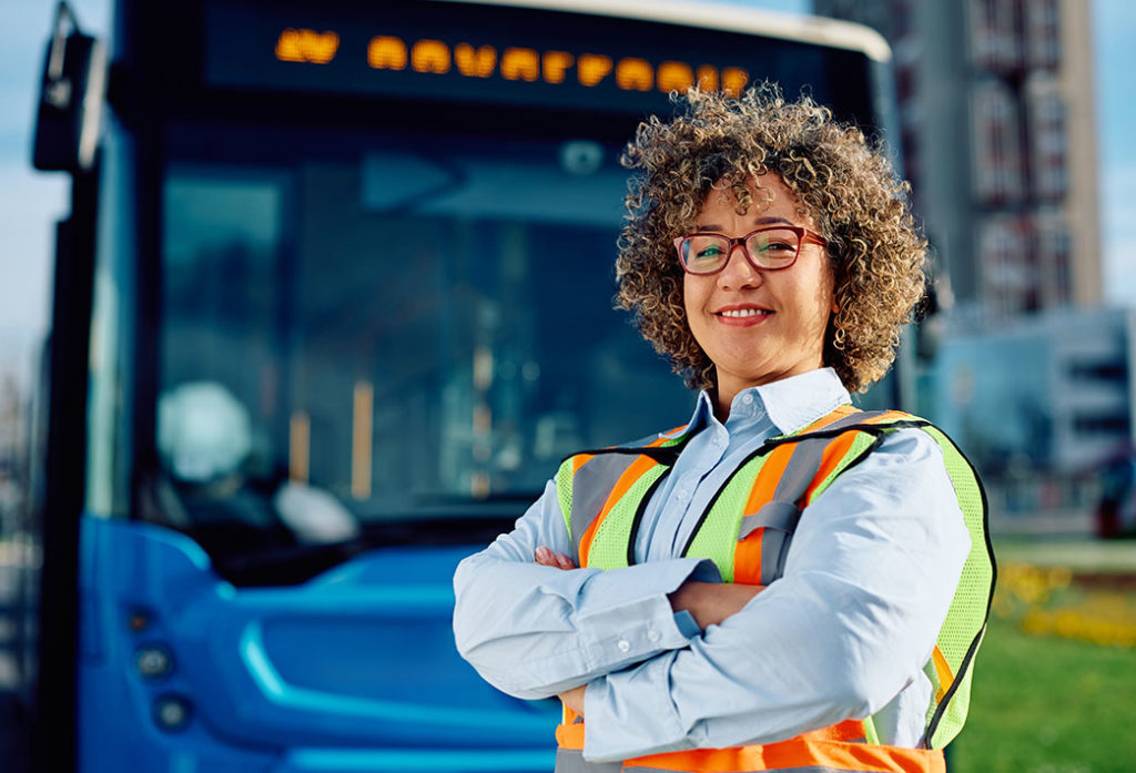 Conductora de flota con OnTrack Enterprise
